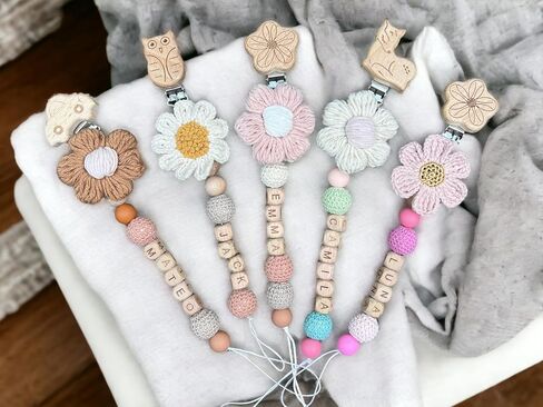 Personalized Custom Pacifier Clip Boys and Grils, Paci Binky Holder Custom Name Baby Gift, Baby Shower Gift, New Birth Gift, Newborn Gift, Rainbow Baby in Saudi Arabia
