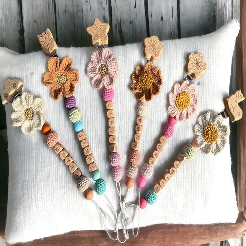 Personalized Custom Pacifier Clip Boys and Grils, Paci Binky Holder Custom Name Baby Gift, Baby Shower Gift, New Birth Gift, Newborn Gift, Rainbow Baby in Saudi Arabia