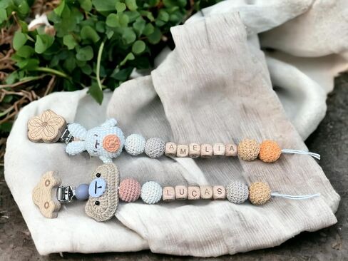 Personalized Custom Pacifier Clip Boys and Grils, Paci Binky Holder Custom Name Baby Gift, Baby Shower Gift, New Birth Gift, Newborn Gift, Rainbow Baby in Saudi Arabia