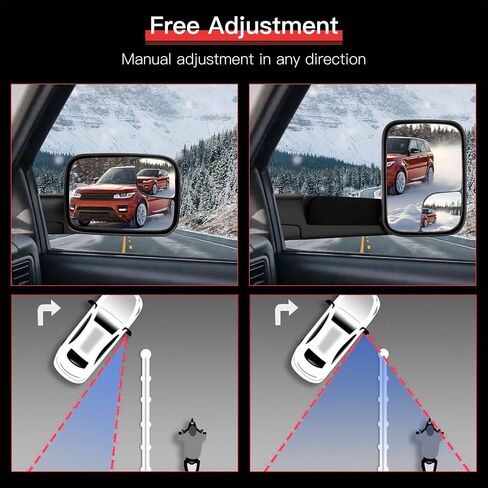 Towing Mirrors Fit for Dodge for Ram 1500/2500/3500 1998-2002 Replace Power Adjusted, Heated Function, Manual Folding & Flip Up w/Black Housing Tow Mirrors in Saudi Arabia