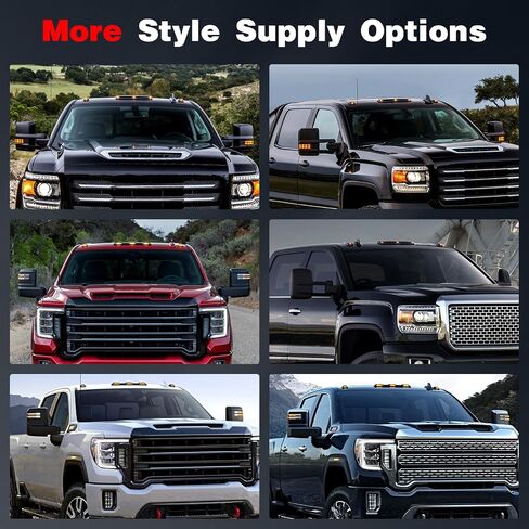 Towing Mirrors Fit for Dodge for Ram 1500/2500/3500 1998-2002 Replace Power Adjusted, Heated Function, Manual Folding & Flip Up w/Black Housing Tow Mirrors in Saudi Arabia
