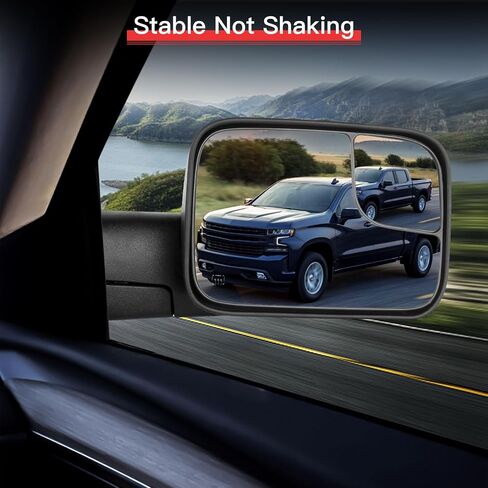 Towing Mirrors Fit for Dodge for Ram 1500/2500/3500 1998-2002 Replace Power Adjusted, Heated Function, Manual Folding & Flip Up w/Black Housing Tow Mirrors in Saudi Arabia