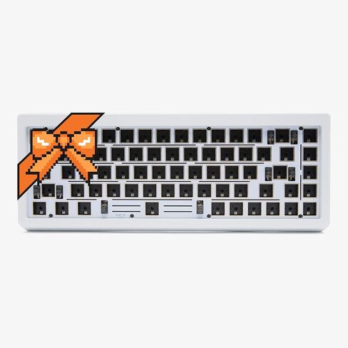 Higround Summit 2.0-65% Barebone Kit - White, Wired Mechanical Gaming Keyboard Frame, Full CNC Aluminum Case, South-Facing RGB Lightning, Gasket-Mounted Design, Triple Dampening, Hot Swappable in Saudi Arabia