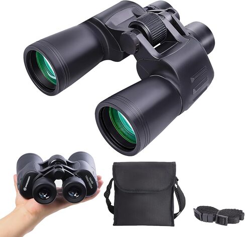 10x50 Binoculars for Adults High Powered with HD Optical System, Non-Slip Grip, Waterproof, Shockproof, Low Light Vision for Bird Watching Hunting Football Games Travel Stargazing Cruise in Saudi Arabia