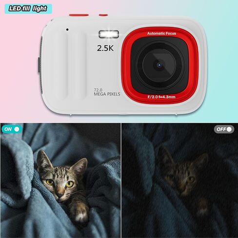 كاميرا رقمية FHD 1080P كاميرا 2.4 بوصة بوينت اند شوت كاميرا رقمية للصور مع بطاقة 32 جيجا بايت 16X تكبير كاميرا صغيرة مدمجة عتيقة (أبيض) in Saudi Arabia