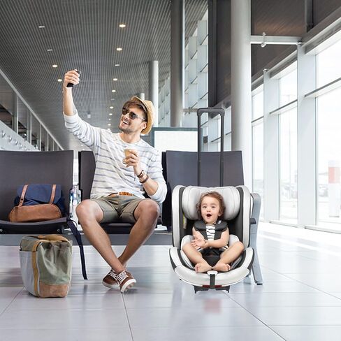 Car Seat Stroller, Car Seat Carrier for Airport, Car Seat Carrier with Wheels and Compact Fold, Foldable Car Seat Travel Cart with Belt in Kuwait