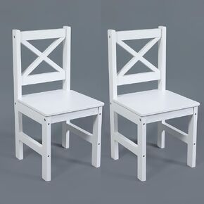 كراسي الأطفال الصغار من بيتيت باتو، عبوتين للأطفال، أثاث خشبي حديث مع مصمم أيرلندي لمدة 2-8 سنوات، أبيض هادئ in Kuwait