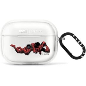 CASETiFY Airpods (3rd Gen) Impact Case with Ring - Deadpool Earbuds Case - Clear