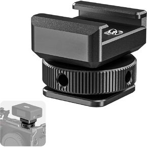 Cold Shoe Mount Adapter with Retractable Pins for Anti Drop Microphone Accessories, Fits for Camera Cage, Monitor, Microphone, LED Video Light and other photography Accessories