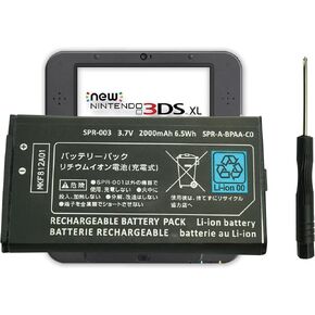 Upgraded SPR-003 Battery for Nintendo 3DS XL New 3DS XL LL 3DSXL N3DSXL Game Console Battery Replacement, Switch Video Game Console, with Repair Tool Kit, Longer Capacity Playing Time