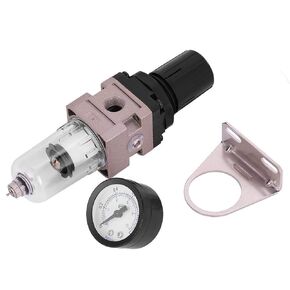 Air Filter Regulator, AW2000-02 Air Source Treatment Unit Filter Pneumatic Regulator Oil Water Seperator Valve Fitting Air Pressure Regulator