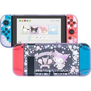 Protective Case for Nintendo Switch, PC Hard Clear Protective Shell, Switch Cover with Anti-Scratch and Shock-Absorption Design - Fantasy Sweet Tube