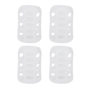Abaodam 4pcs Nursery Bottle Cover Silicone Bottle Case Pigeon Supplies Milk Bottle Cover Feeding Bottle Sleeves Feeding Bottle Cover White Protection Cap Glass, 8.50X5.70X5.70CM