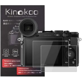 kinokoo Tempered Glass Film for Sony DSC-RX1/RX1R/RX1RM2 Crystal Clear Film Sony RX1 RX1R/Sony RX1R II Screen Protector Bubble-Free/Anti-Scratch(2 Pack)
