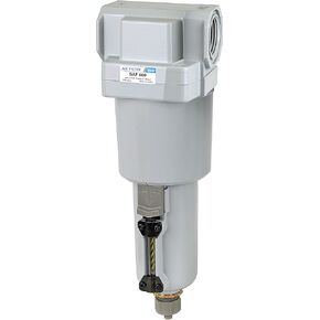 PneumaticPlus SAF600-N10B-MEP Compressed Air Particulate Filter 1" NPT, 10 Micron - Metal Bowl w/Manual Drain, Bracket