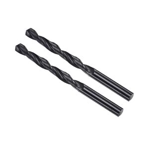 6542 High Speed Steel Twist Drill Bits, 9.8mm Diameter 133mm Length, Black Oxide Straight Twist Jobber Drill Bit - (Applications: for Metal Woodwork Plastic Aluminum), 2-Pieces