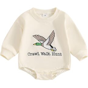 SAYOO Duck Hunter Baby Clothes Unisex Baby Boy Girl Mallard Duck Bodysuits Newborn Funny Romper One-piece Hunting Clothes