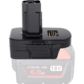 DM18GL Battery Adapter Converter with USB Portt for DeWalt 18V/20V Lithium Battery to Craftsman 19.2V and Milwaukee M18 18V Lithium Battery to Craftsman 19.2V Ni Battery