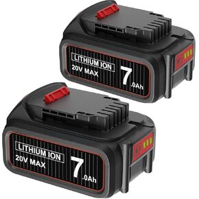 2-Pack 20V 7.0Ah Replacement Batteries for Dewalt 20V Max Tools, High-Capacity Battery with Safety Protection