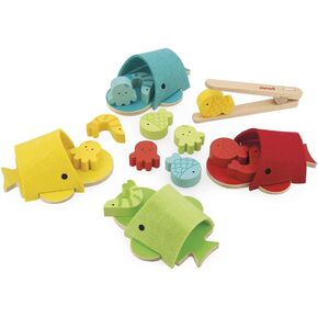 Janod - Whale Color-Sorting Game - 17-Piece Set - 2 Years + J08276