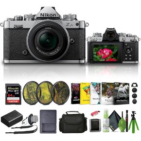 Nikon Zfc Mirrorless Camera with 16-50mm Lens Silver + 64GB Memory Card + Filter Kit + Bag + Card Reader + Photo Software + Tripod + Memory Wallet + Cleaning Kit + Hand Strap + Cap Keeper (Renewed)