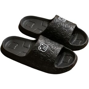 Thick EVA slippers for couples with a sense of stepping on poop thick soled slippers for women household bathroom anti slip shower and cool slippers