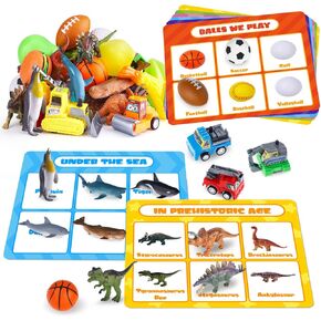 Minetom Sorting Toys for Toddlers, Montessori Toys for Kids Educational Sensory Toy Preschool Learning Activities Playset, Fine Motor Dinosaur Matching Game Birthay Gift for 3 4 5+ Year Old Boys Girls