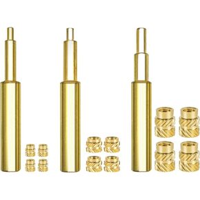 130 قطعة إدراجات مترابطة مجموعة الحرارة إدراج عدة M3x4x5 النحاس إدراج الجوز مع سبيكة لحام تلميح للمواد البلاستيكية المطبوعة ثلاثية الأبعاد