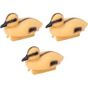 3Pcs Floating Realistic Baby Ducks for Pond, Plastic Duck Hunting Garden Decor, Duck Pond Matching Game, Floating Plastic Duck Toys, Tub Toy, Gifts (Type A)