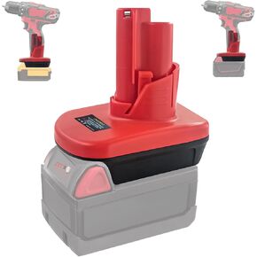 Adapter for DeWalt 20V Battery & for Milwaukee M18 18V Battery Convert for M18 to for M12 Battery for Milwaukee M12 Battery Compatible with Milwaukee M12 12V Cordless Power Tools Use (Adapter Only)