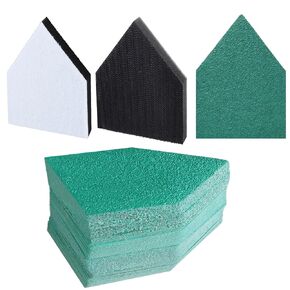 3.54" x 2.56" 80Pcs Detail Sanding Paper and 2 Pads Fits M12 Fuel Sander - 60, 120, 180, 240 Grit (20 of Each) Heavy Duty Hook & Loop Cloth Sandpaper for Detail Sander -FMS82