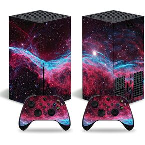 Skin Sticker for Xbox Series X Console Controllers, Protective Skin Wrap Vinyl Decal for Microsoft Xbox Series X, Protector Wrap Cover Protective Faceplate Full Set for X-Box Series X(Magma)