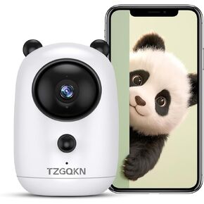 2K WiFi Camera,2.4GHz,with a Battery Life of 1-5 Months, Pet Camera with Phone App, for Home Security Camera for Dog/ Baby Monitor/Elder Pan Tilt, 2-Way Talk, Human Detection, Motion Tracking, Cloud