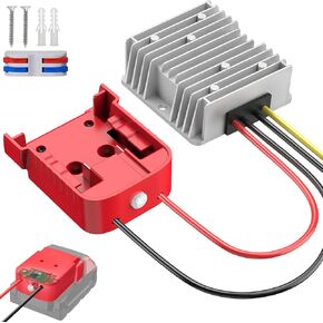 18V to 12V Step Down Converter for Milwaukee M18 Battery, DC Voltage Regulator 12V 20A 240W Automatic Buck Converter, Upgraded Power Wheel Battery Adapter with Overdischarge and Switch in Kuwait