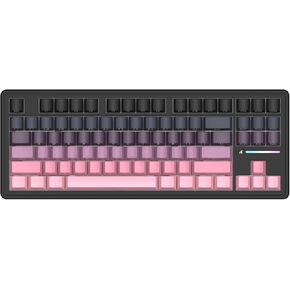 ATTACK SHARK M87 PRO Wireless Mechanical Gaming Keyboard,Hot Swappable Gasket RGB Custom Keyboard,Linear Switch&Side Printed PBT Keycaps,BT5.0/2.4Ghz/Type-C,5000mAh Battery for Win Mac(Moonlight)