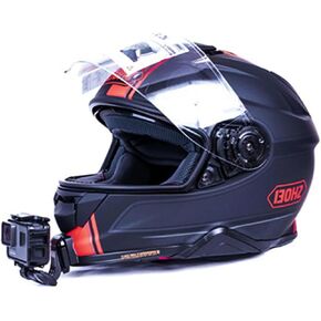 SHOEI GTAIR2 Customize Aluminum Motorcycle Helmet Chin Mount Kits for GoPro and Insta360 Etc. Action Camera with Adhesive Pads and J Hook Mount