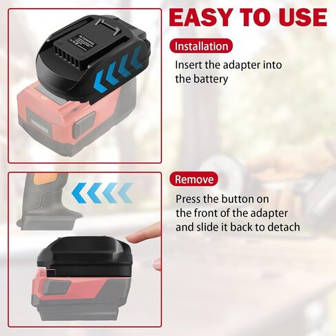 Adapter for Hilti to for Dewalt 20V Tool,for Hilti 22V B22 Battery Convert to for Dewalt 20V MAX Battery DCB204 DCB206 Battery,Work for DEWALT 20V MAX Cordless Drill/Impact Driver Cordless Tool in Saudi Arabia
