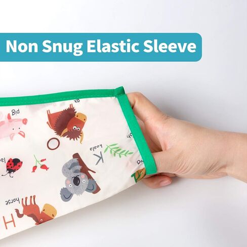 طقم مريلة 3 قطع بأكمام طويلة | مرايل أطفال مقاومة للماء مع حزمة جيب | مريلة للأطفال الصغار بأكمام وجهاز التقاط الفتات in Kuwait