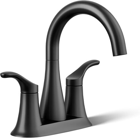 Kohler 27388-4N-BL SIMPLICE® صنبور حوض الحمام Centerset، 0.5 GPM، أسود غير لامع in Saudi Arabia