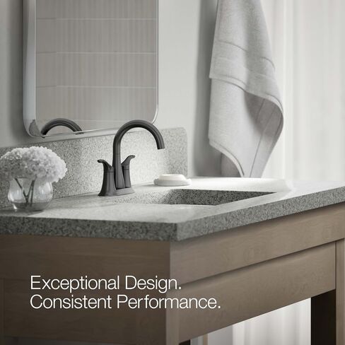 Kohler 27388-4N-BL SIMPLICE® صنبور حوض الحمام Centerset، 0.5 GPM، أسود غير لامع in Saudi Arabia