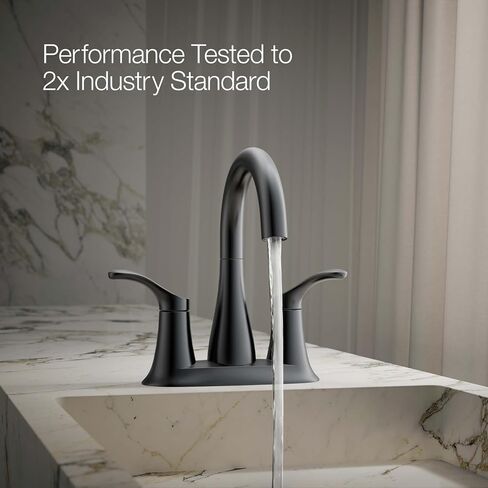 Kohler 27388-4N-BL SIMPLICE® صنبور حوض الحمام Centerset، 0.5 GPM، أسود غير لامع in Saudi Arabia