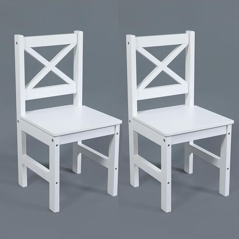 كراسي الأطفال الصغار من بيتيت باتو، عبوتين للأطفال، أثاث خشبي حديث مع مصمم أيرلندي لمدة 2-8 سنوات، أبيض هادئ in Kuwait