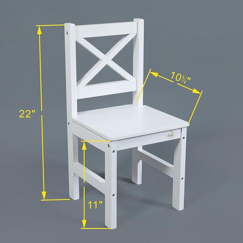 كراسي الأطفال الصغار من بيتيت باتو، عبوتين للأطفال، أثاث خشبي حديث مع مصمم أيرلندي لمدة 2-8 سنوات، أبيض هادئ in Kuwait