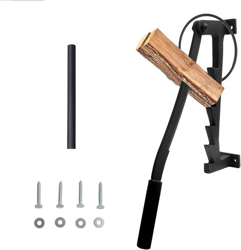 Ownsig Wall Mounted Firewood Splitter, Metal Kindling Splitter for Wood with Replaceable Extended Handle, Manual Portable Firewood Cutter for Indoor or Outdoor(Suitable for Dry Cedar and Pine) in Kuwait