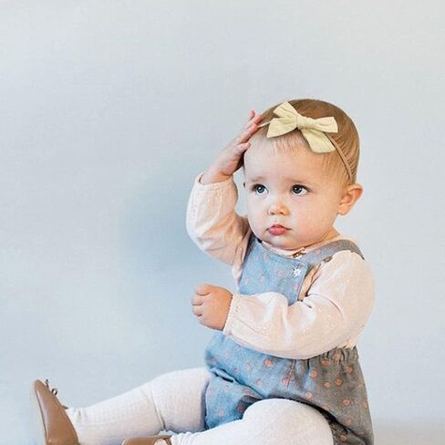 20 قطعة من ربطات الشعر القطنية للفتيات الصغيرات من النايلون + 8 قطع من عصابات الرأس للفتيات الصغيرات مع أشرطة متماسكة لحديثي الولادة من إكسسوارات شعر الأطفال حديثي الولادة من النايلون الناعم in Kuwait