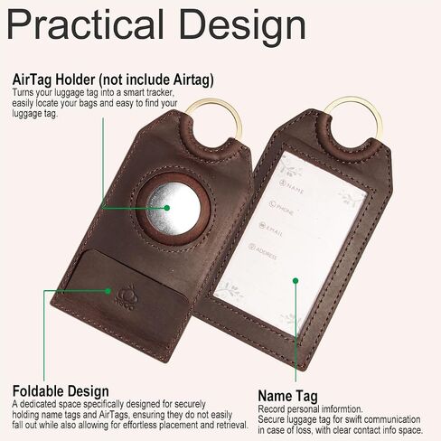 بطاقة أمتعة السفر لمنع الخسارة من Airtag، حقيبة جلدية واقية لمنع تسرب المعلومات، ملصق حقيبة شخصي أنيق لإكسسوارات السفر الأساسية in Saudi Arabia