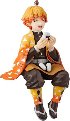 Zenitsu Agatsuma Ghost Slayer Figure Eat Rice Balls Series Action Figure Toys Collection Anime Sitting Pose Character Action Figure (Onigiri My Wife Kindness) in Saudi Arabia