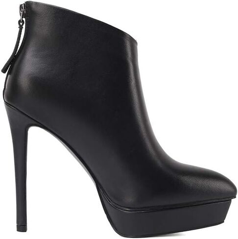 TinaCus حذاء نسائي من الجلد الطبيعي بمقدمة مدببة مصنوع يدويًا بسحاب خلفي وكعب عالٍ أنيق للكاحل in Kuwait