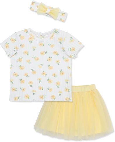 Little Me Clothes for Baby Girls' Fashion Skirt and Headband Set, Pink, 12 Months - 4 Toddler in Saudi Arabia
