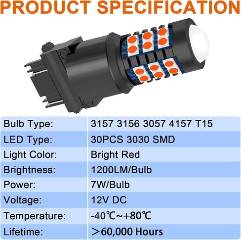 3157 3155 LED Bulbs Ice Blue LED DRL Turn Signal Light 4157 3457 4114 LED Daytime Running Parking Reverse Light 3030 30SMD Super Bright with Low Consumption, Pack of 2 in Saudi Arabia